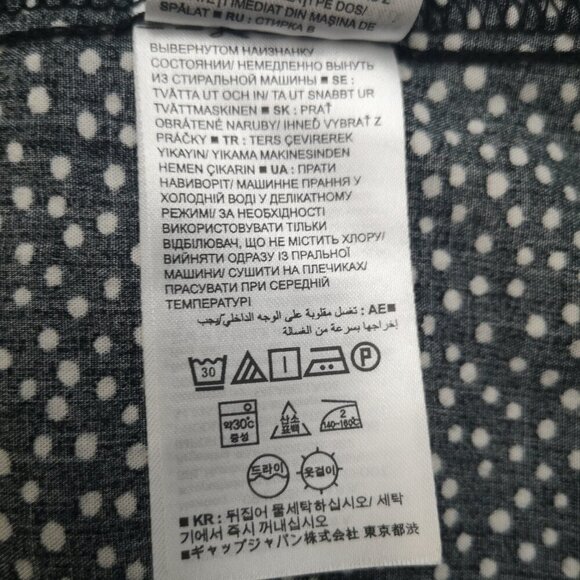 Gap Ladies Size Large Black with White Dots V-neck Dress - Picture 7 of 12